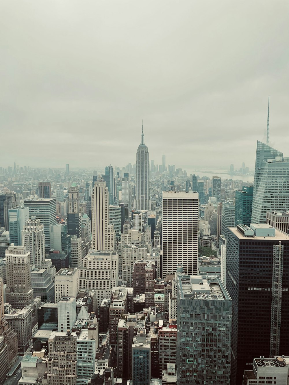 a view of a city from a tall building