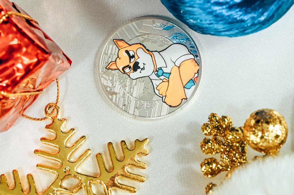 a christmas ornament with a cartoon character on it