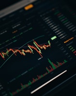 a close up of a computer screen with a chart on it