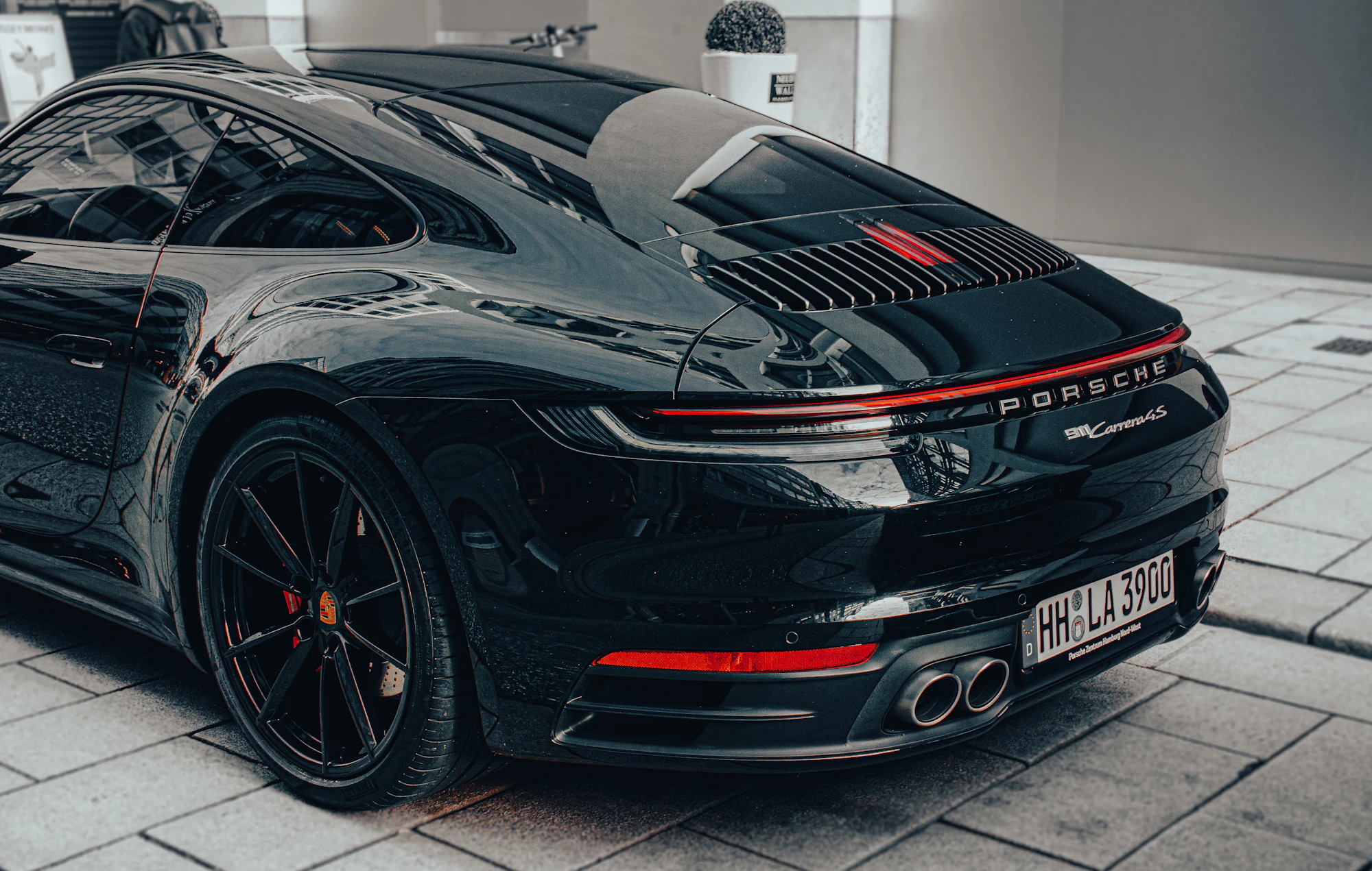 Black performance sports car