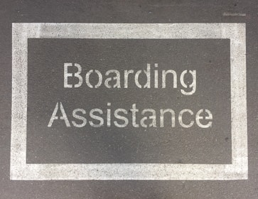 a sign that reads boarding assistance assistance assistance assistance assistance assistance assistance assistance assistance assistance assistance