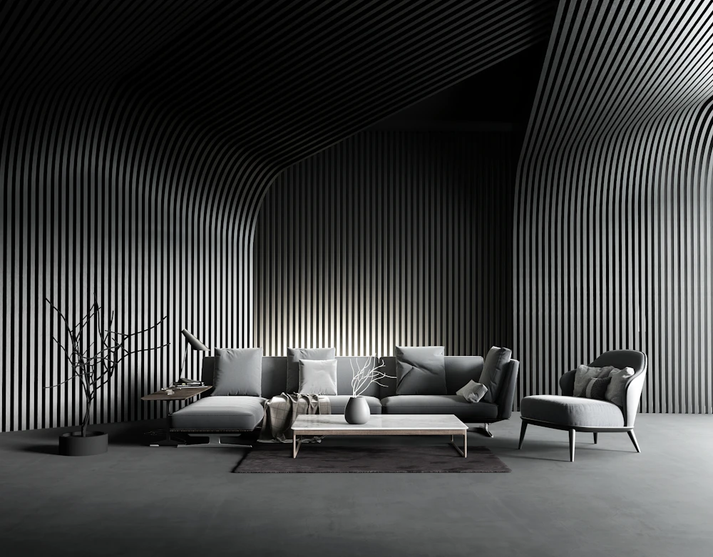 Composición de sala, mesa y decoración Descanso