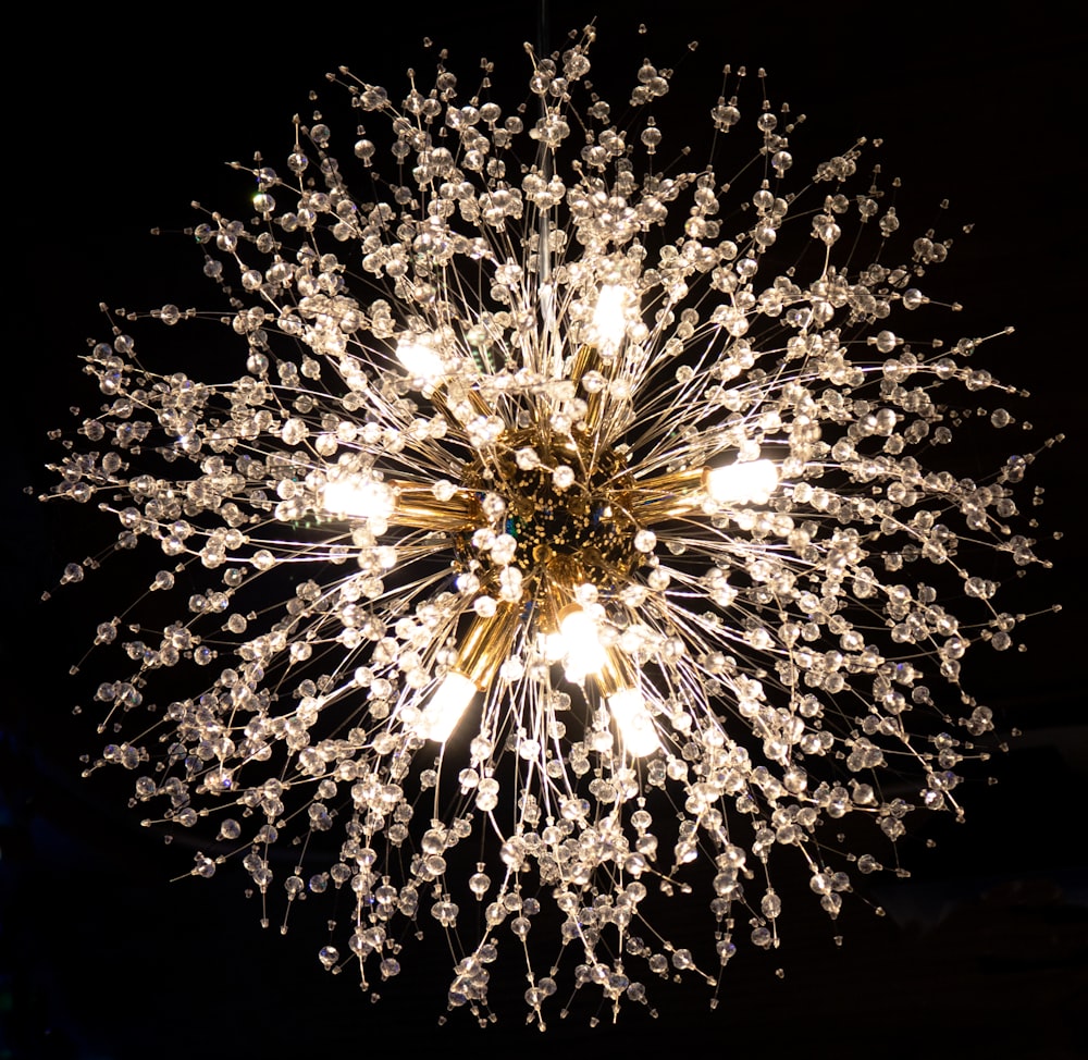 a large chandelier hanging from the ceiling