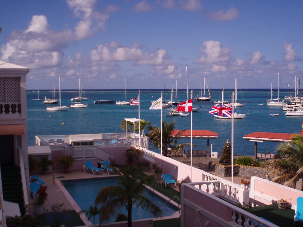 a large body of water with boats in it