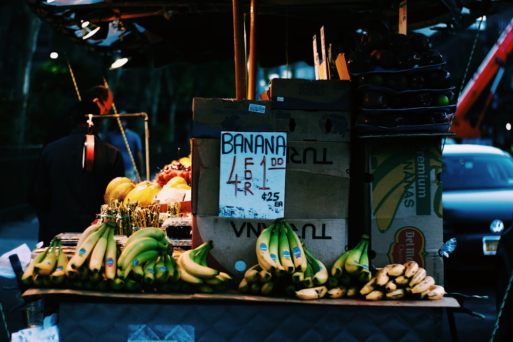 a bunch of bananas are on a table