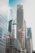 a construction site in the middle of a city