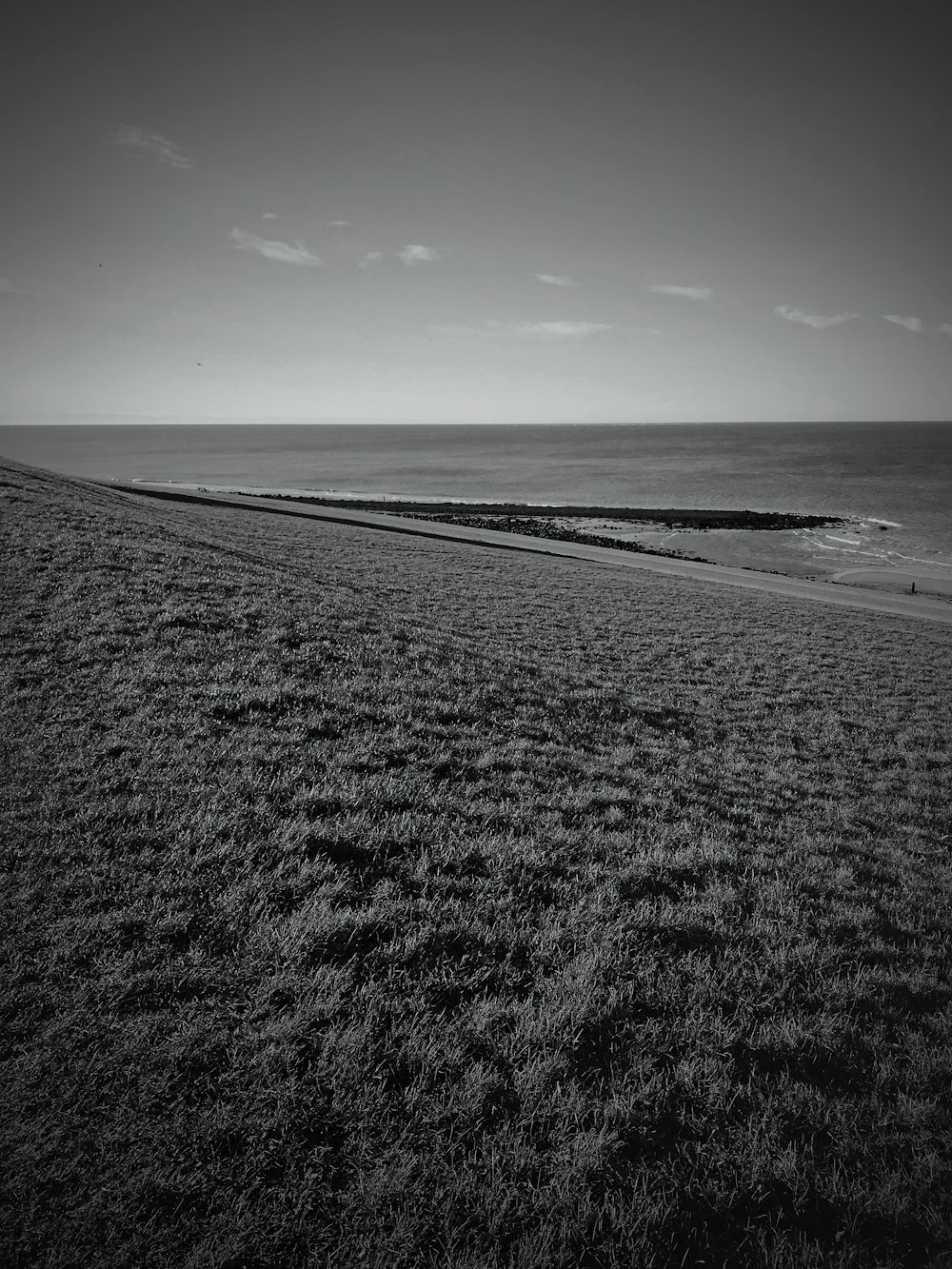 a black and white photo of the ocean