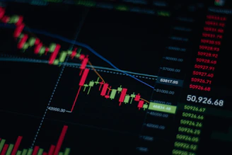 a close up of a stock chart on a computer screen