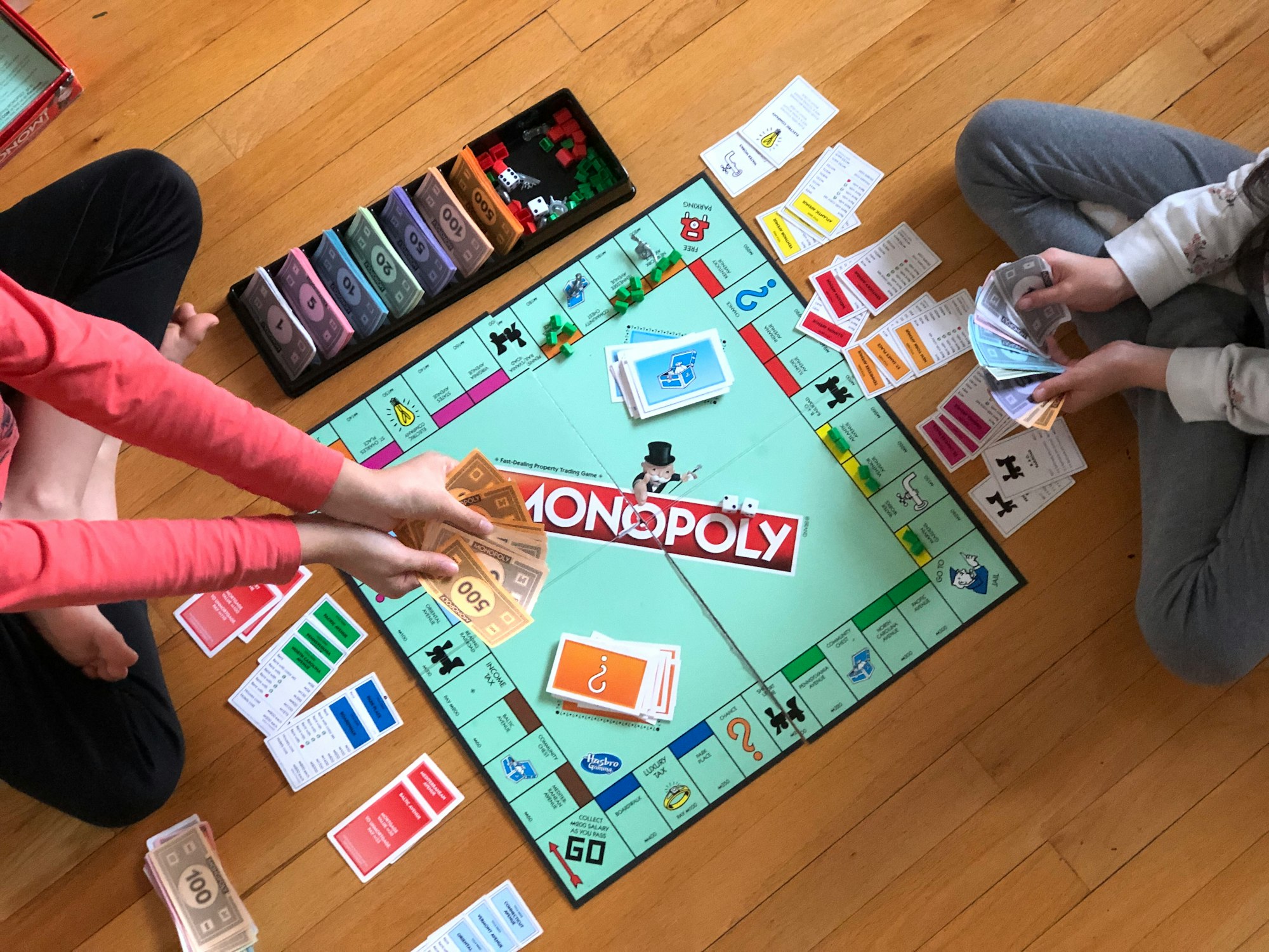 Playing Monopoly board game