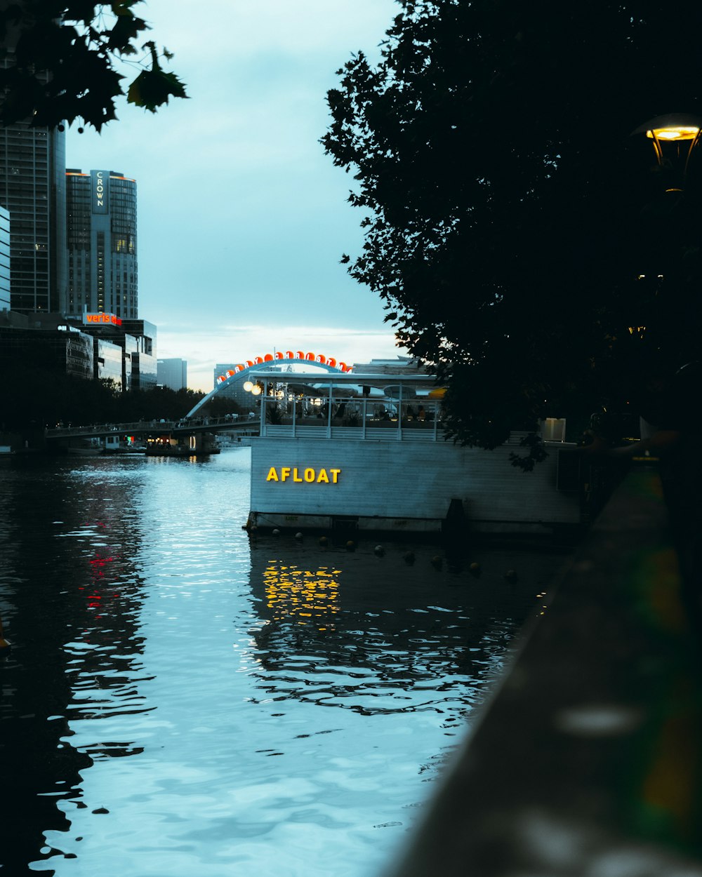 a boat that is sitting in the water