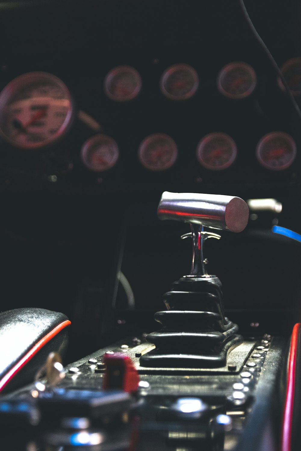 a close up of a control panel in a car