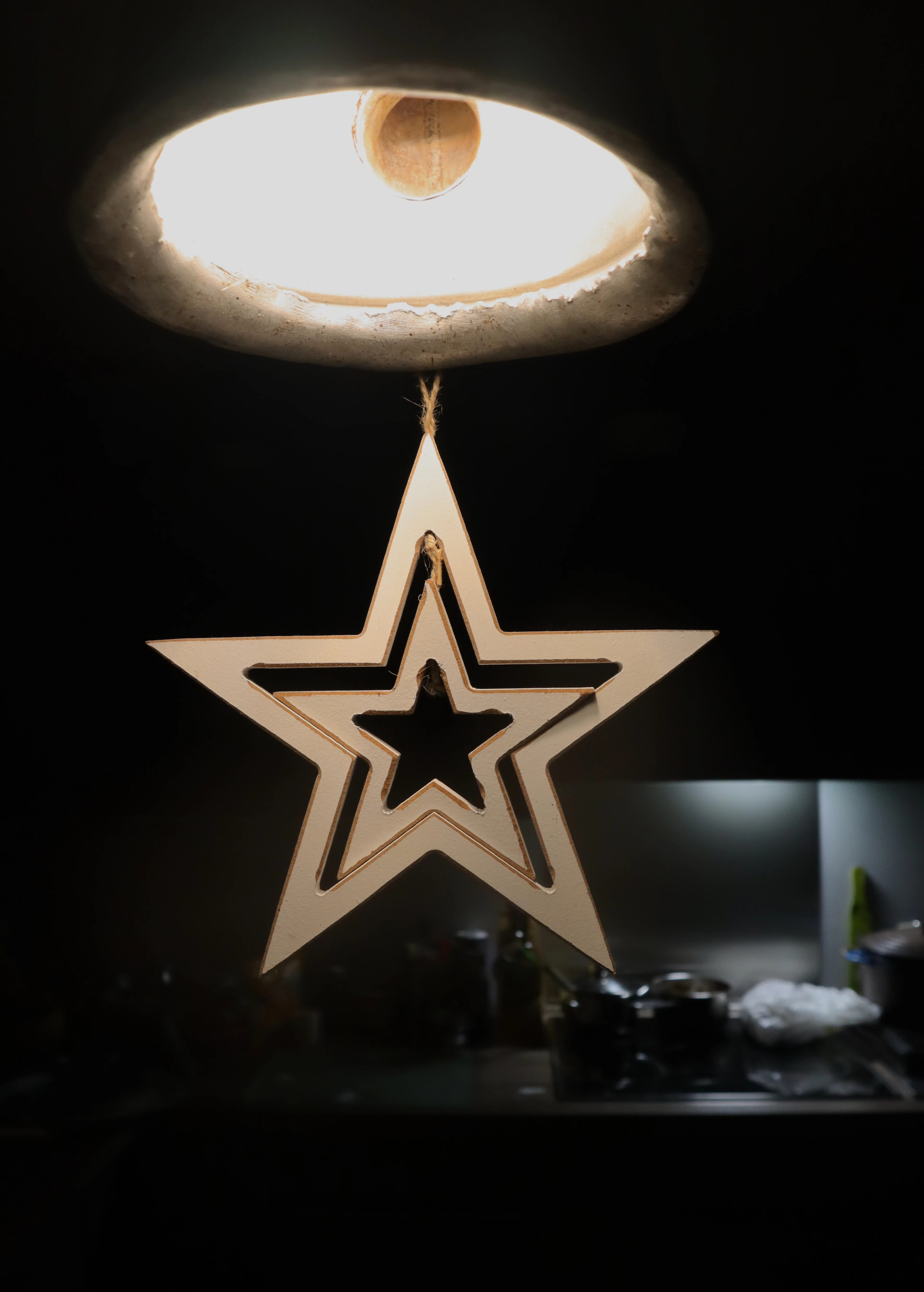 Estrella de madera para colgar