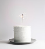 A minimalist cake inspired by a modern watch dial with clean lines.