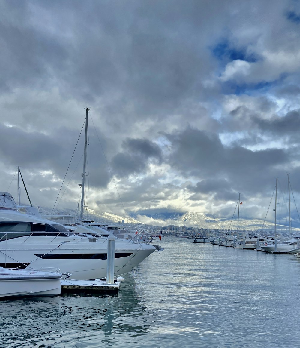 a bunch of boats that are in the water