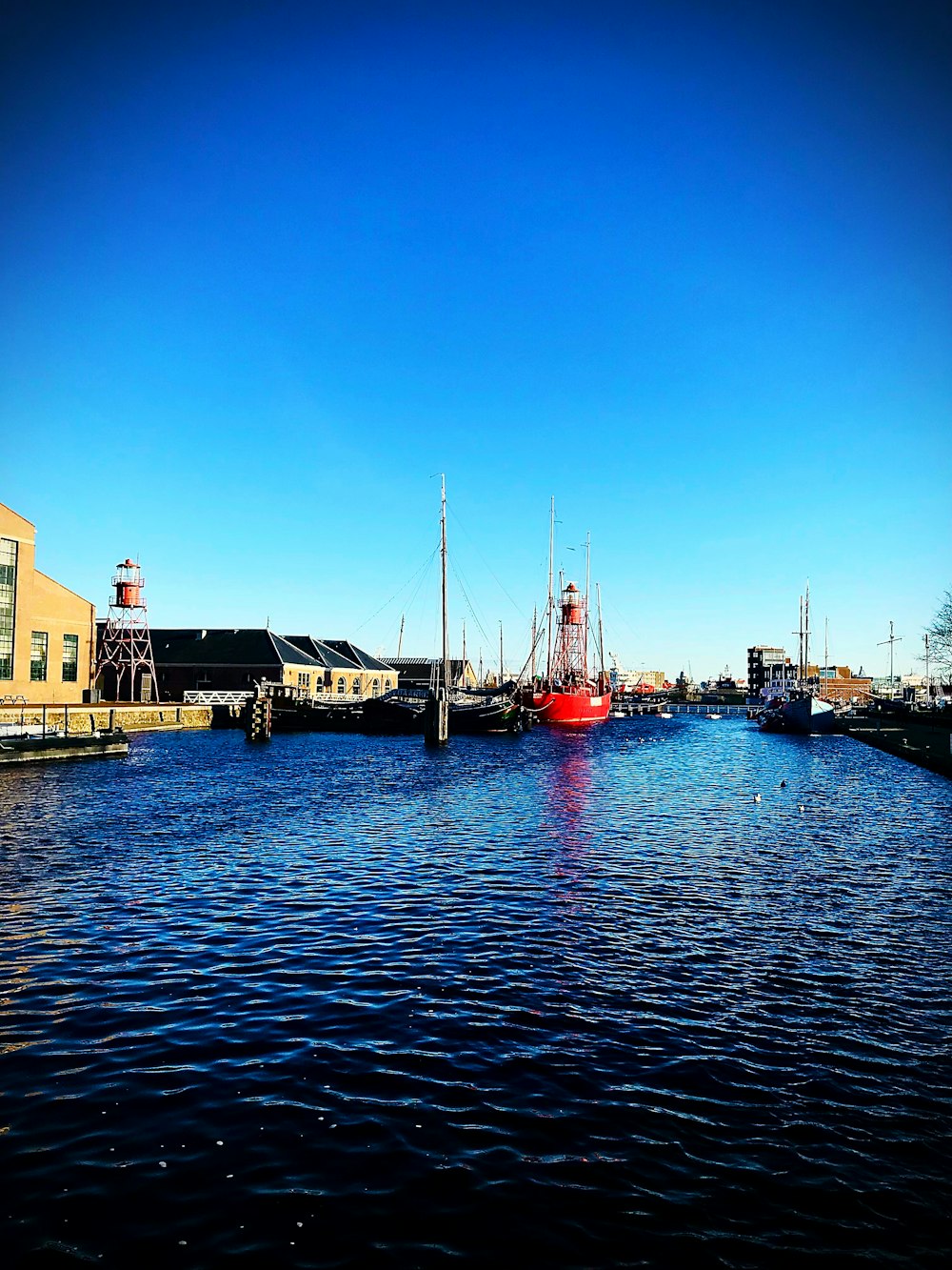 a body of water with boats in it