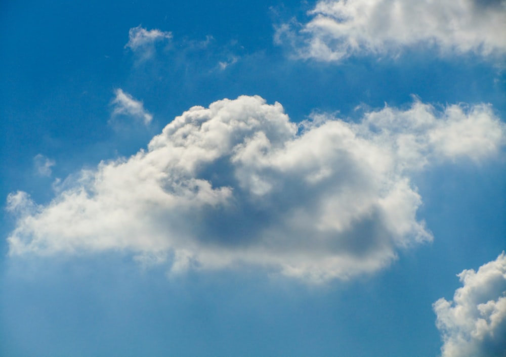 a plane flying in the sky with a lot of clouds