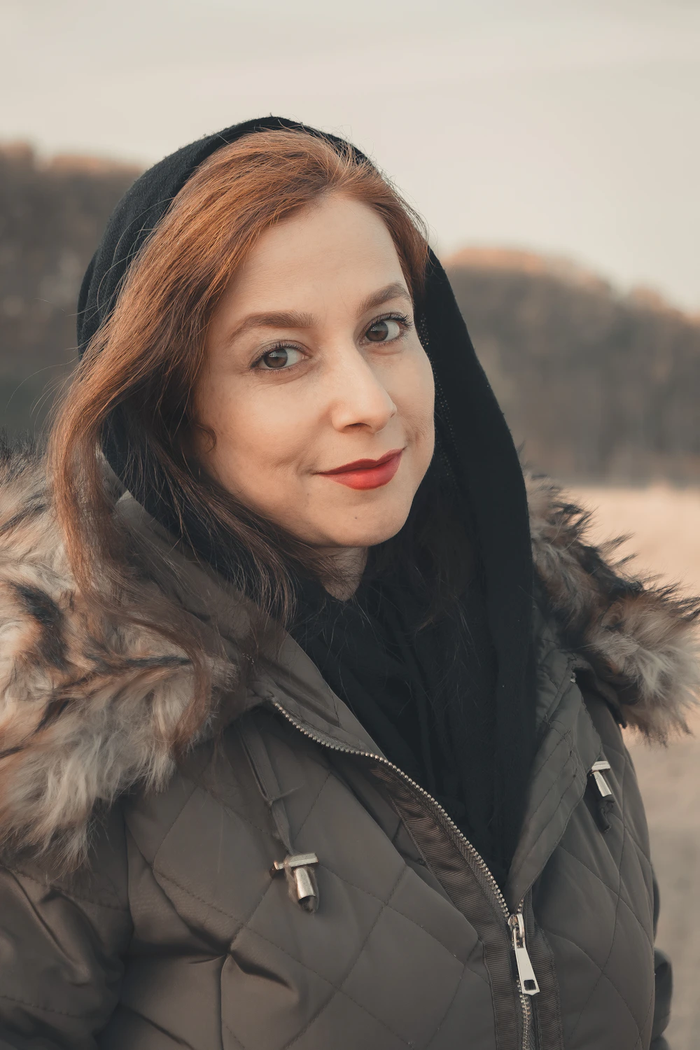 Portrait of marine biologist in a parka
