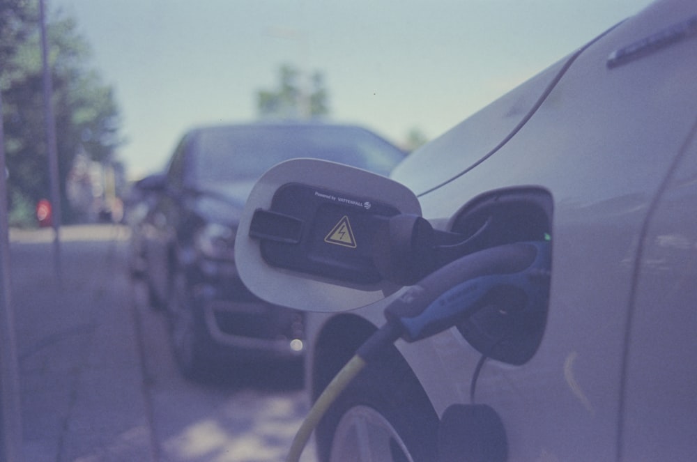 a close up of a car's fuel pump