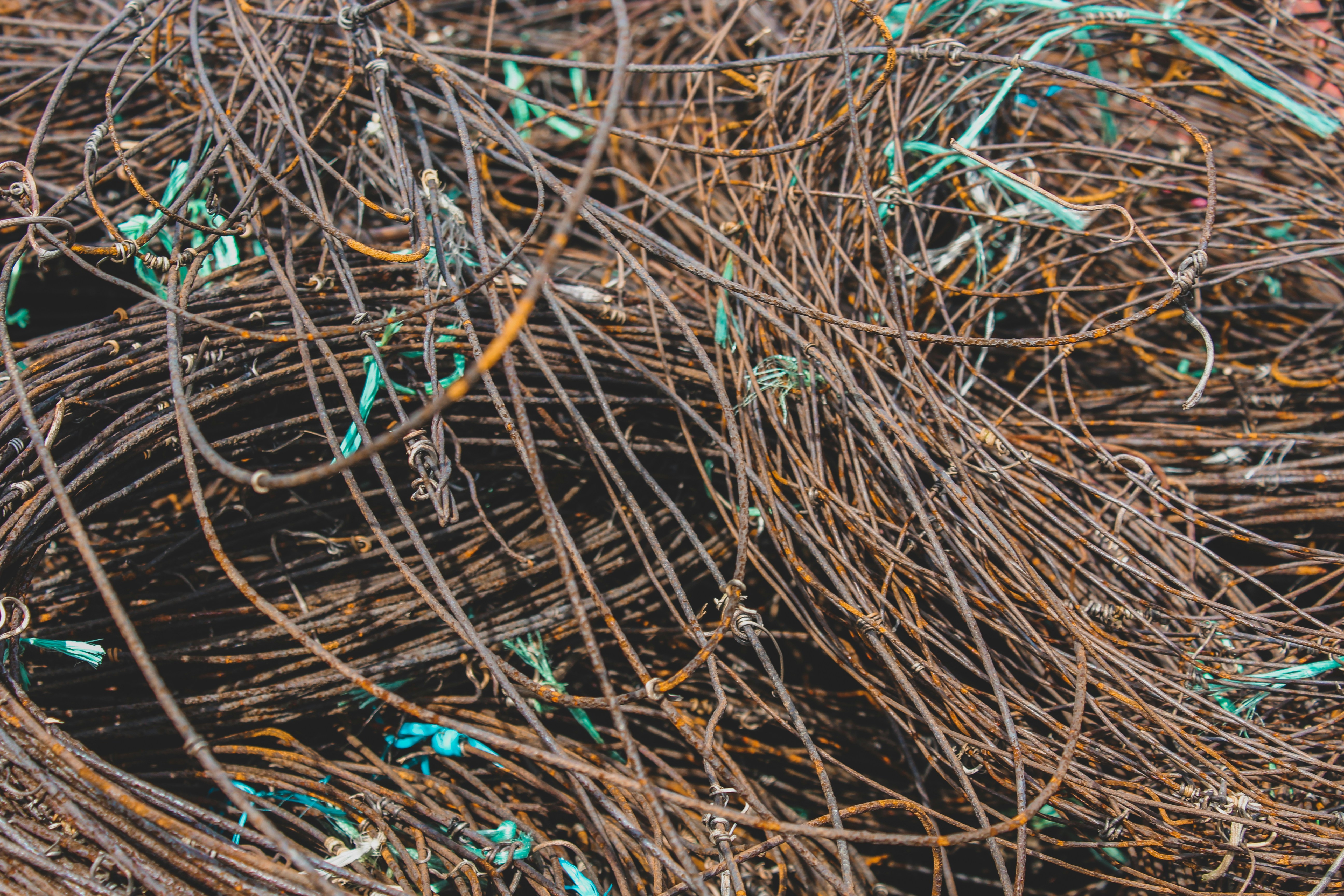 a close up of a bunch of wires