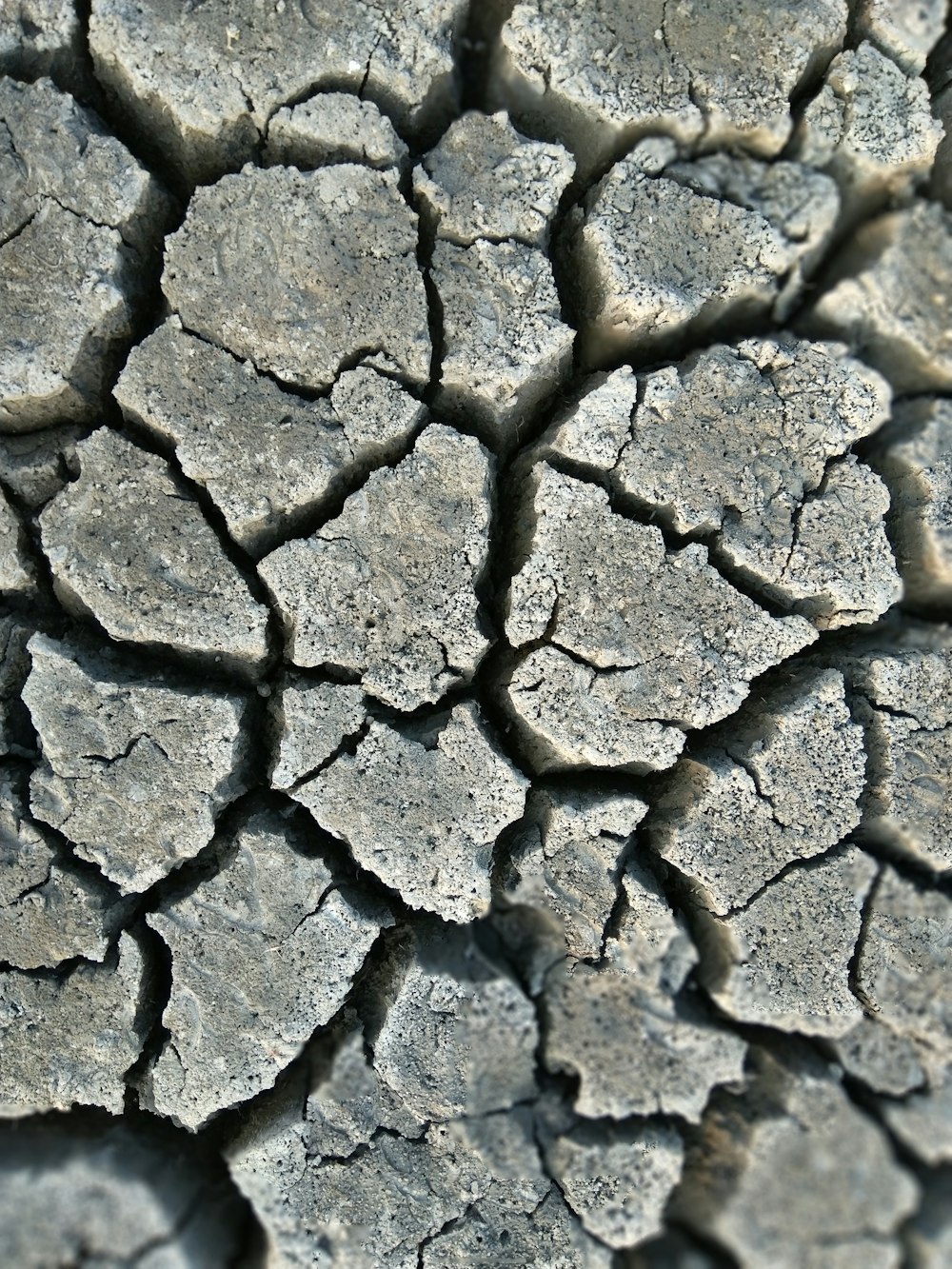 a close up view of a cracked surface