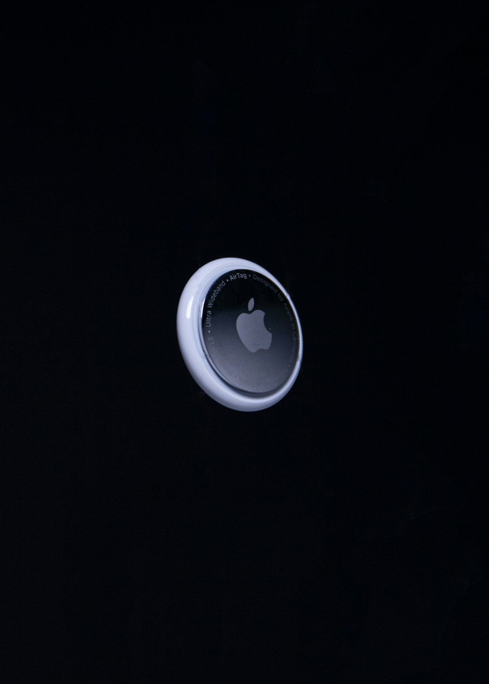 an apple logo is shown on a black background
