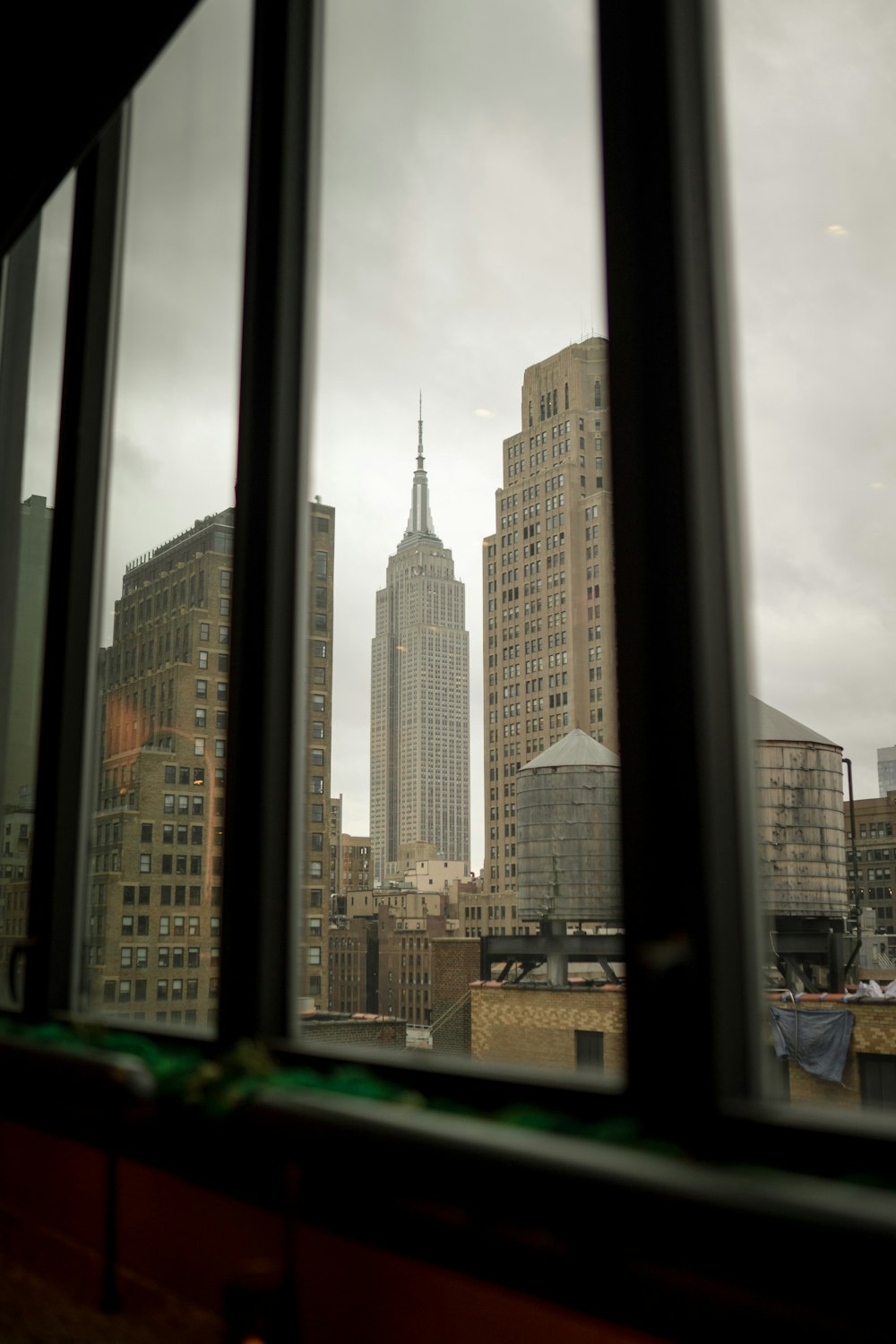 a view of a city from a window