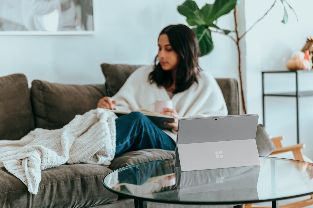 tablet with news app