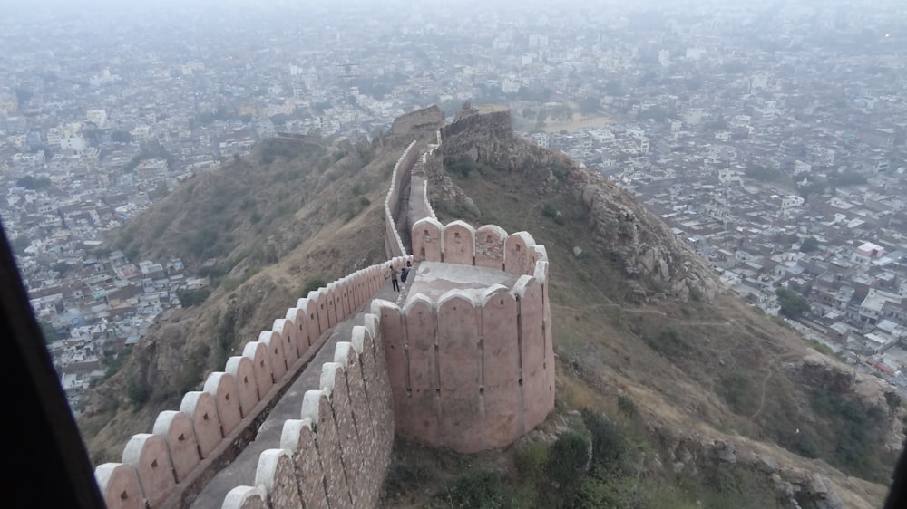 a view of a city from a high point of view