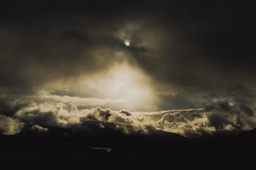 a close up of clouds in the sky