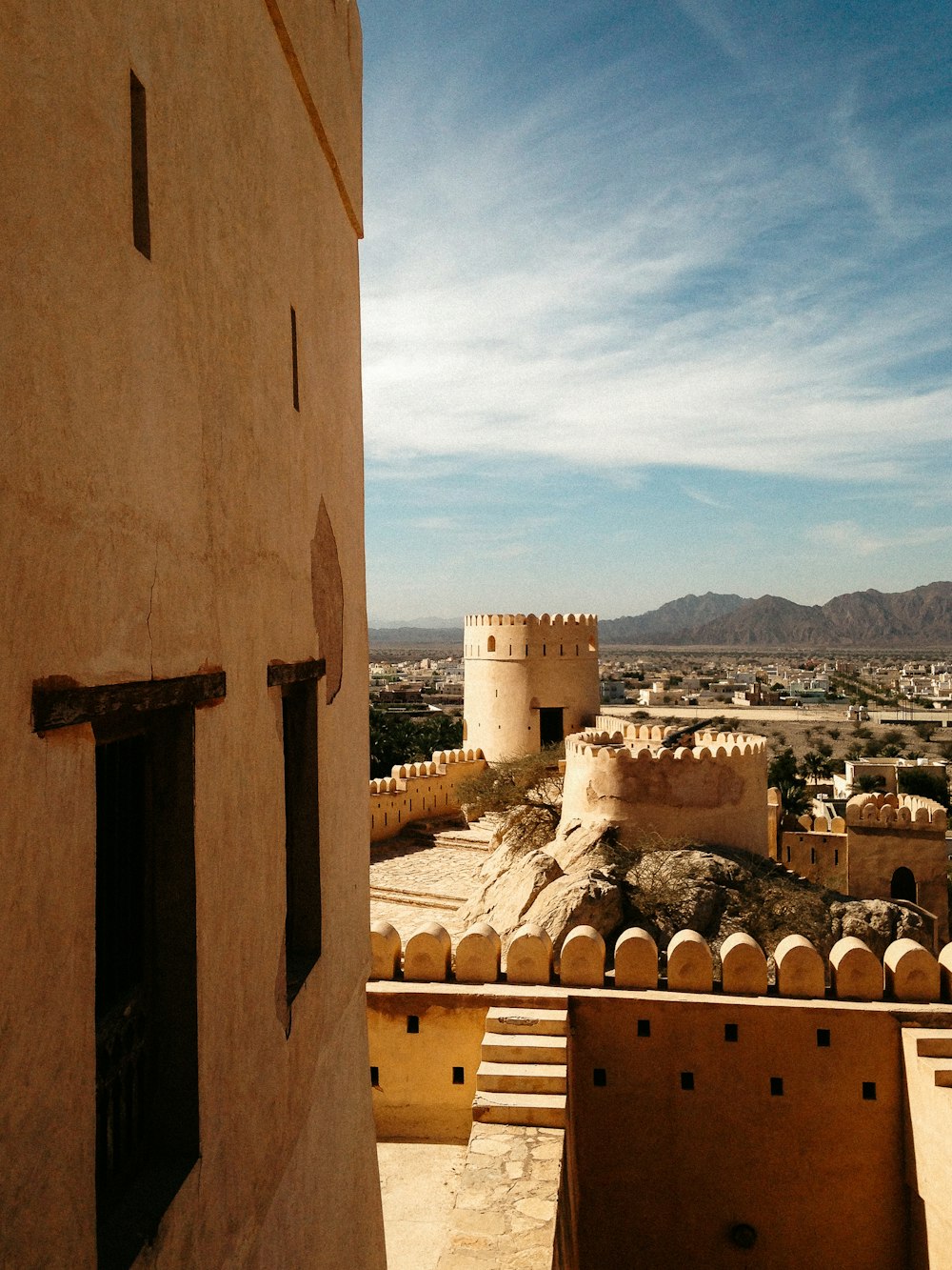 a view of a city from a high building