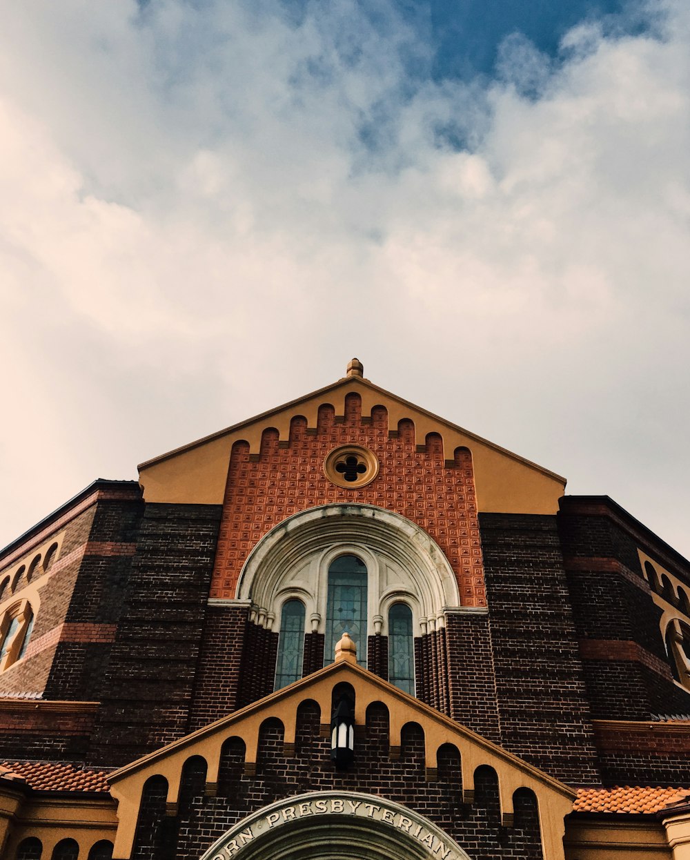 a large building with a clock on the front of it