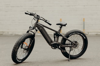 A modern electric bike displayed elegantly.