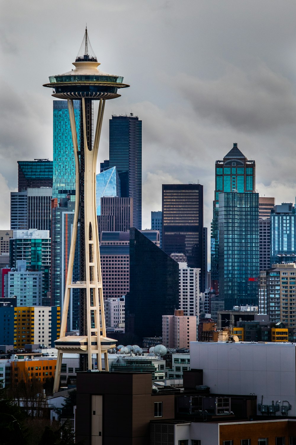 Blick auf die Space Needle in Seattle