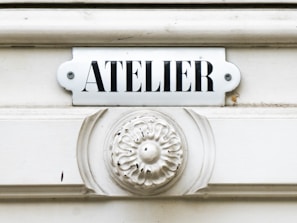 a close up of a sign on a door