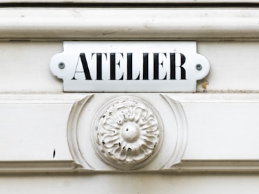 a close up of a sign on a door