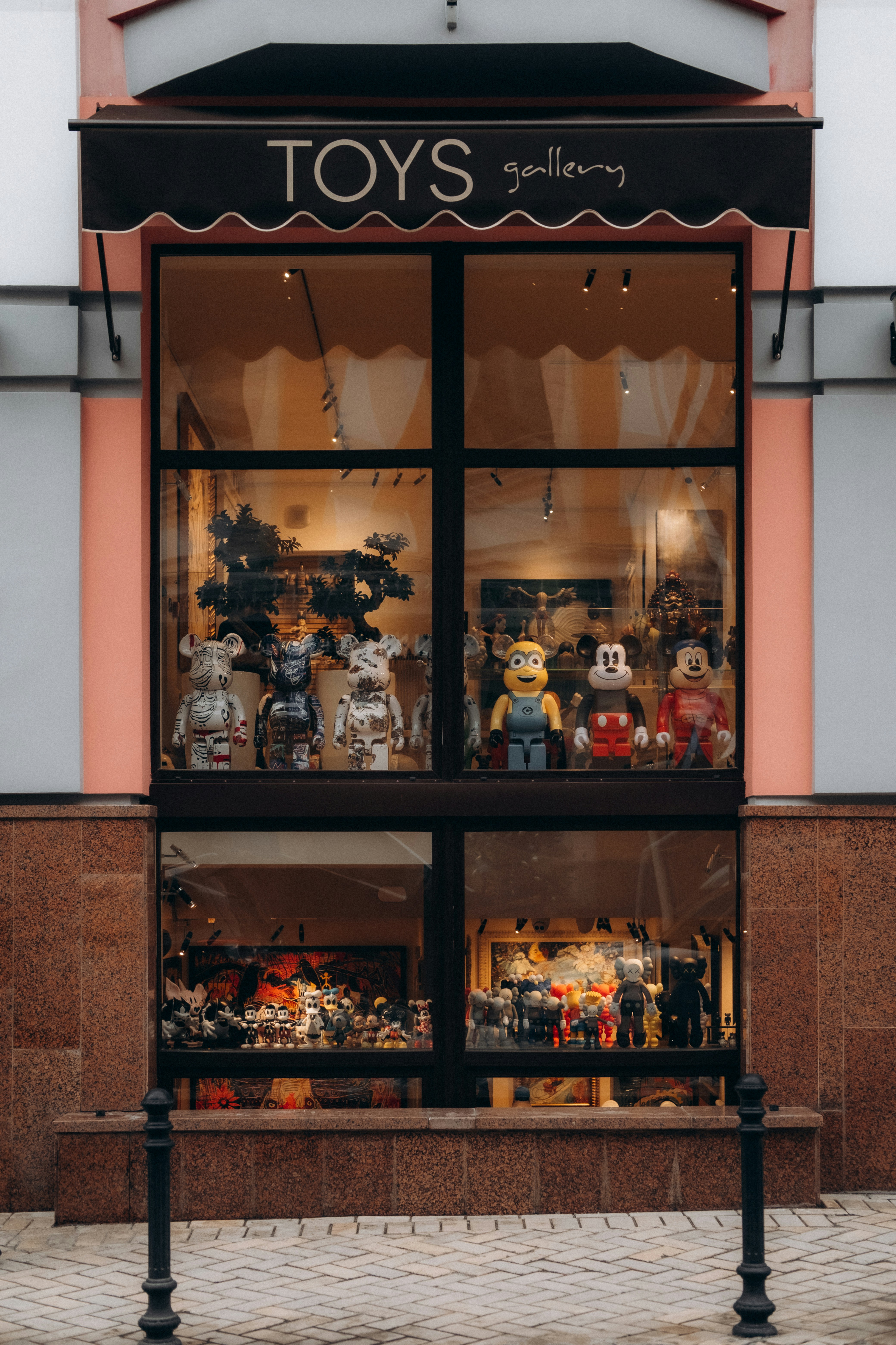 a store front with lots of toys in the window