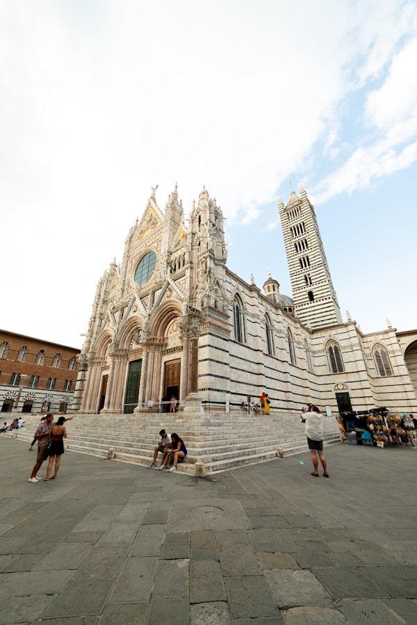 Siena Piazza del Campo aerial view