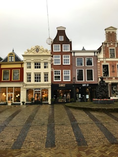 a row of buildings sitting next to each other