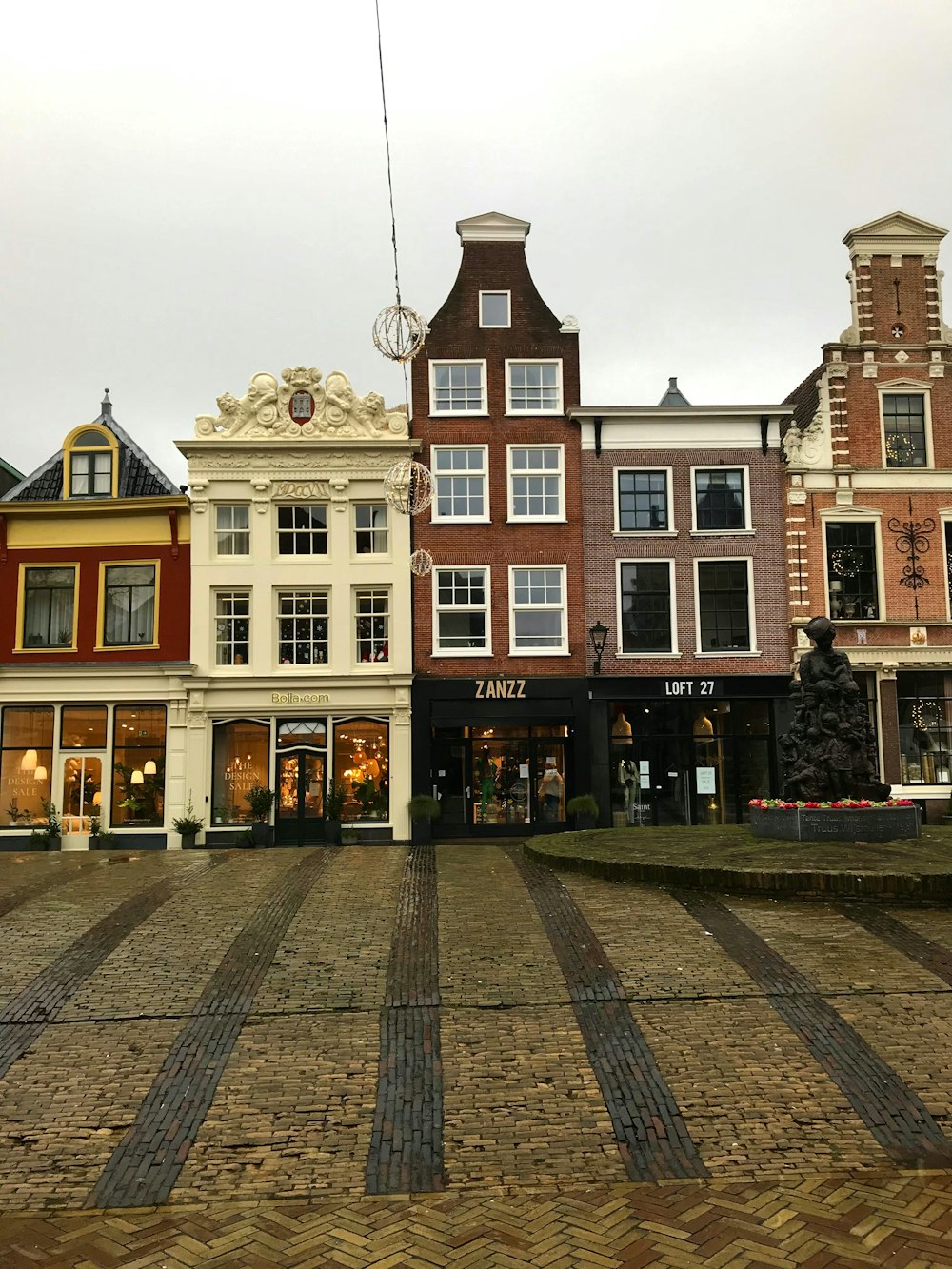 a row of buildings sitting next to each other