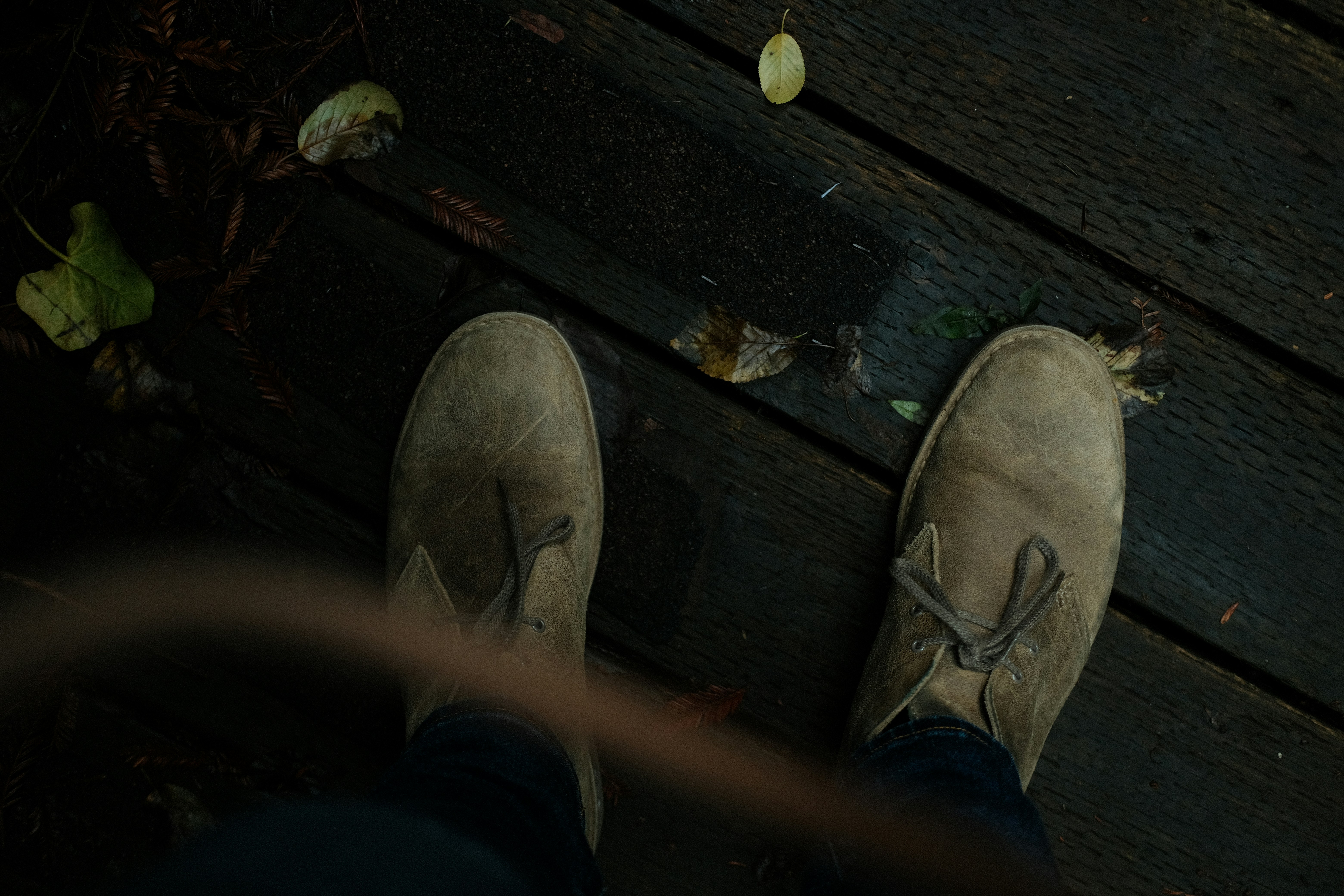 a pair of shoes sitting on top of a wooden floor