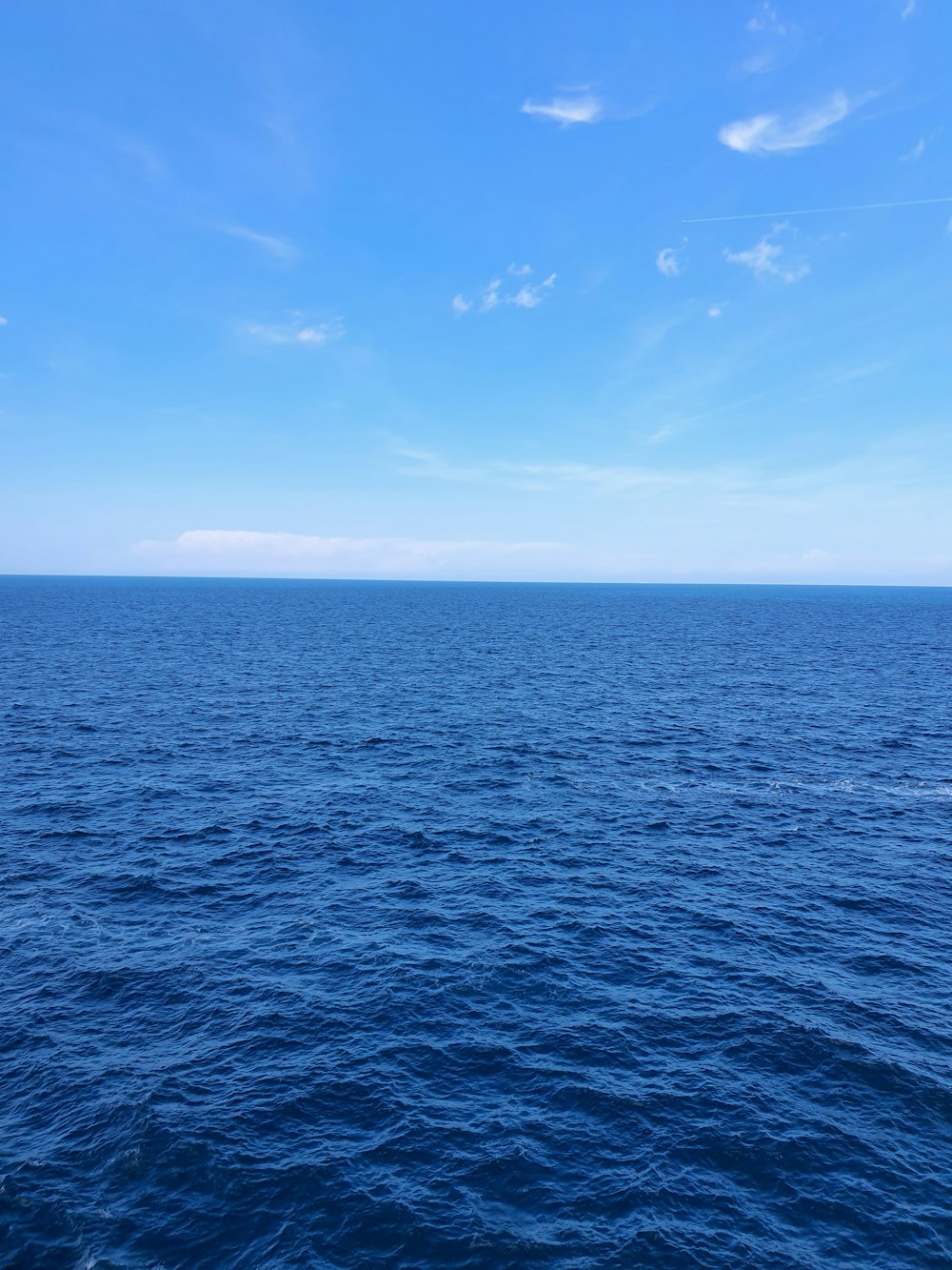 a large body of water with a sky background