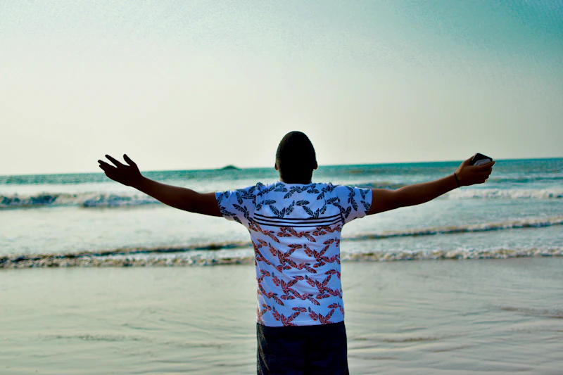 Liberated sugar daddy enjoying the New Zealand beach
