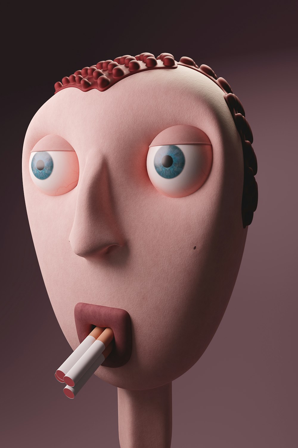 a person with a cigarette in their mouth