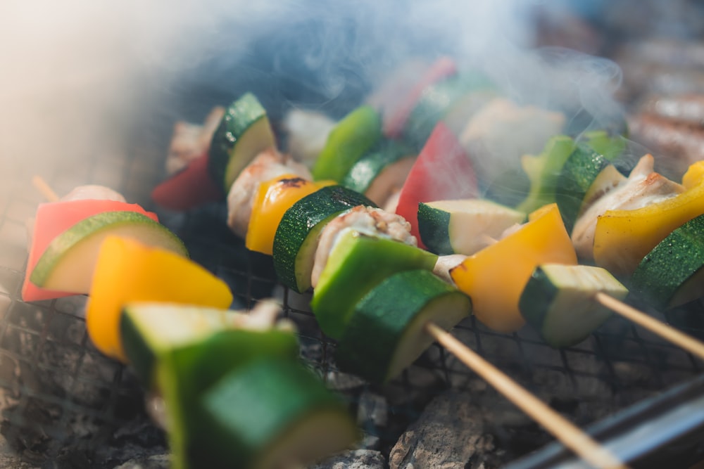 a close up of food