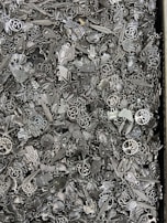 A lush grouping of medium sumptuous charms with varied textures and colors.