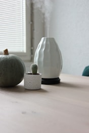 a vase sitting on a table