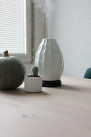 a vase sitting on a table
