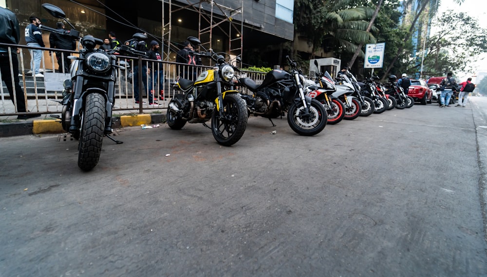 a motorcycle parked in a parking lot