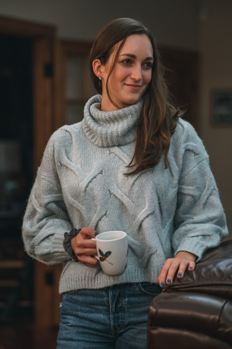 Pull à col cheminée