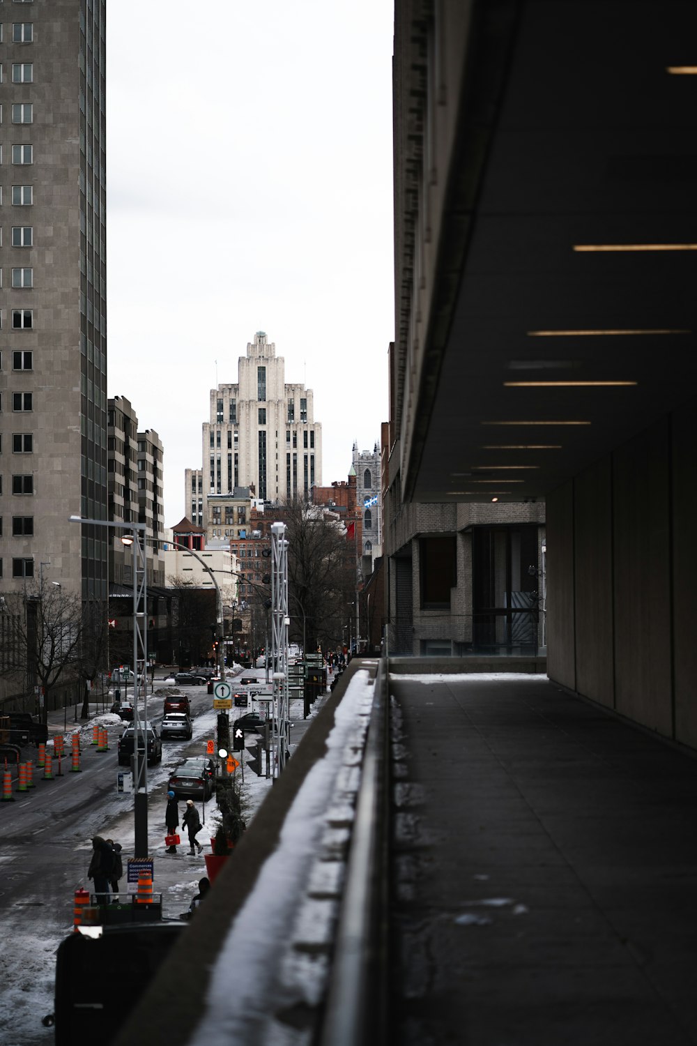 a view of a city street